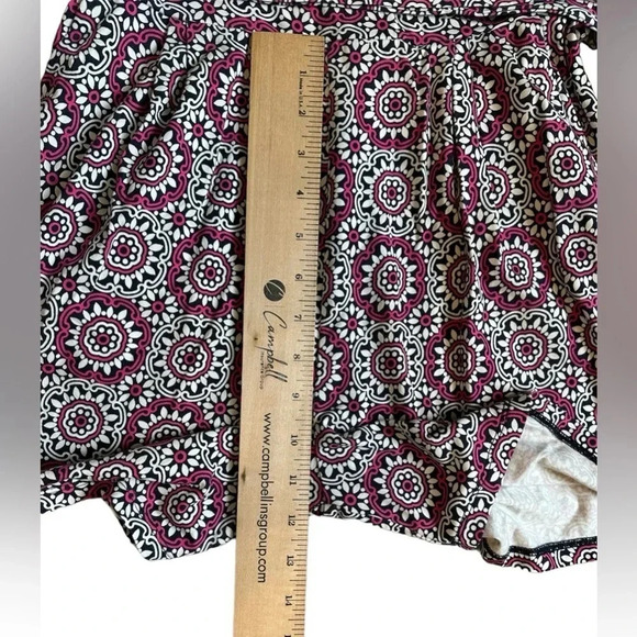 Boden Caroline Modal Jersey Sun Tile Faux Wrap Belted Romper Pink White 4 - Picture 9 of 13